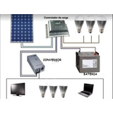 Kit Planta Solar Panel Fv-60 Usb, Bombillos Led 12v Inversor