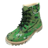 Botas Hombre Camuflaje Montaña Niño Militar Cosidas 6025-1 V