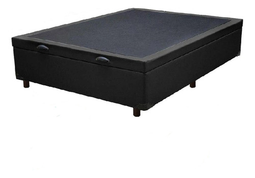 Cama Box Baú Viúvao Sintético Preto