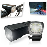 Farol Bike 4 Led 20.000 Lumens Recarregável Lanterna Solar