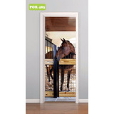 Adesivo Decorativo Para Porta Cavalo Estábulo Horse Mod. 485