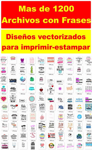 Frases Para Sublimar - Imprimir - Estampar - Envío Por Mail