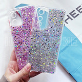 Funda Brillo Glitter Con Protector Camara Para Motorola