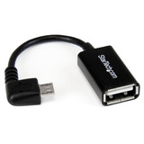 Cable Adaptador Otg Acodado Derecha Micro-usb M / Usb H 12cm