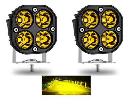 2 Barras Faro Led Jeep Luz Amarilla Potentes 40w Premium