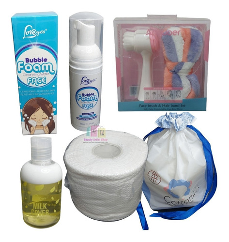 Kit De  Limpieza Facial Espuma+ Desmaquillante + Limpiador 