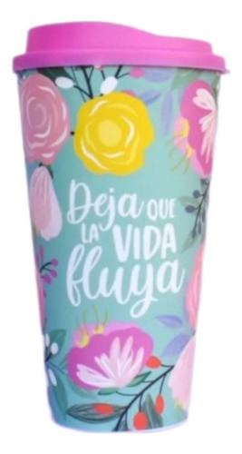 Vaso Termico Fun Cafe Frase- Taza Desayuno - Mug Diseño