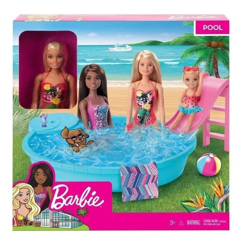 Piscina Muñeca Barbie Con Tobogan Deslizante Envio Gratis