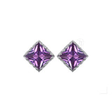 Aretes Amatista Plata 1ra Ley 925 By Thi Tur® Square