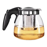 Hervidor Infusor De Vidrio De 1100 Ml Para Tetera De Cocina, Color Negro