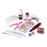 Kit De Uñas Acrilicas + Torno Eléctrico 