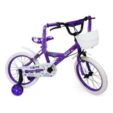 Bicicleta Paseo Infantil Dencar Urby 217126003u R16 Color Violeta Con Ruedas De Entrenamiento  