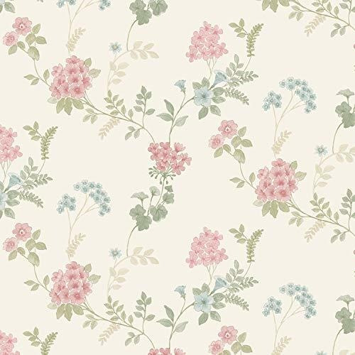 Papel Tapiz - Norwall Af37734 Fern Floral Pre-pasted Wallpap