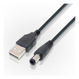 Cable Usb A Ficha Pin 5.5x2.1mm. Apto Alimentación Dc 5v