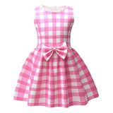 Vestido De Niña Barbie Garment Roleplay Dress A Cuadros