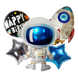 Set De Decoración 5 Pz De Globos De Astronauta