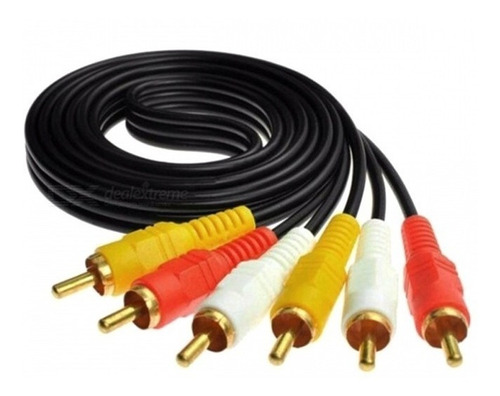 Cable 3x3 Rca Macho  1.7 Metros