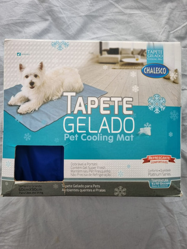 Promoção Tapete Gelado Pet Grande 60cm X 90 Cm Azul