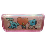 Estuche De Lápices Bt21 Animation Mang. Luces, Fucsia.