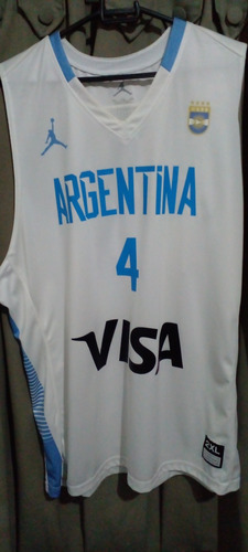 Camiseta Jordan De Basquet Argentina Luis Scola #4 