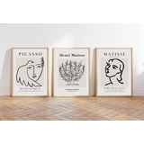 Cuadros Minimalistas, Henri  Matisse Black   Set X 3