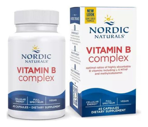 Nordic Naturals Complexo De Vitamina B - 45 Cápsulas 