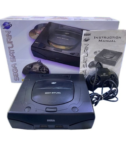 Console Sega Saturn Original Completo Com 2 Controles 3 Jogos Em Perfeito Estado E Caixa Repro De Mdf Tudo Funcionando Perfeitamente!