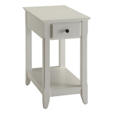 Acme Furniture Acme Bertie - Mesa Auxiliar, Color Blanco, Ta