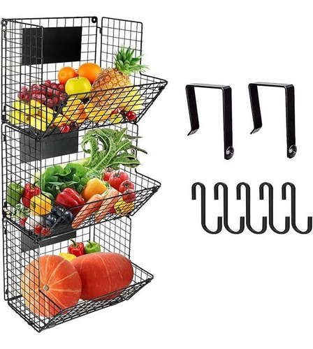Cesta Organizador Metal Para Juguete, Fruta Y Verdura Cocina