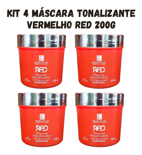 4 Creme Tinta Tonalizante Pigmentante Cabelo Colorido 200g 