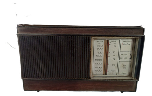 Rádio Antigo Philips Em Madeira. Sem Funcionar 06 Rl275