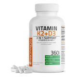 A Melhor Vitamina K2 (mk7) + Vitamina D3 - 360 Caps 5000 Ui 