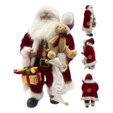 Muñeco Santa Claus Decorativo Con Adornos 82cm Alto Premium