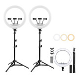 Kit 2 Ring Light Profissional Anel De Luz Grande 14pol 36cm