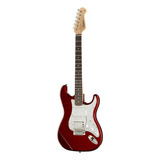 Guitarra Eléctrica Harley Benton Standard Series St-20hss De Tilo Candy Apple Red Con Diapasón De Roseacer