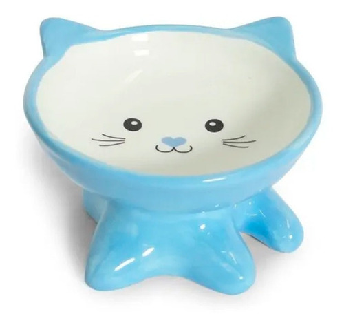 Comedouro Elevado Ceramica Para Gatos Colorido Atóxico