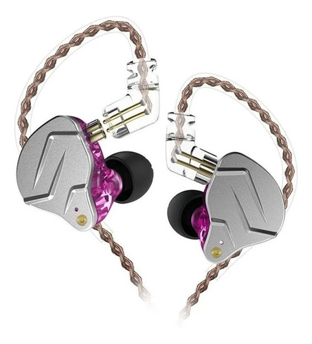 Fone De Ouvido In-ear Kz Zsn Pro +case + Borrahcas + P10 