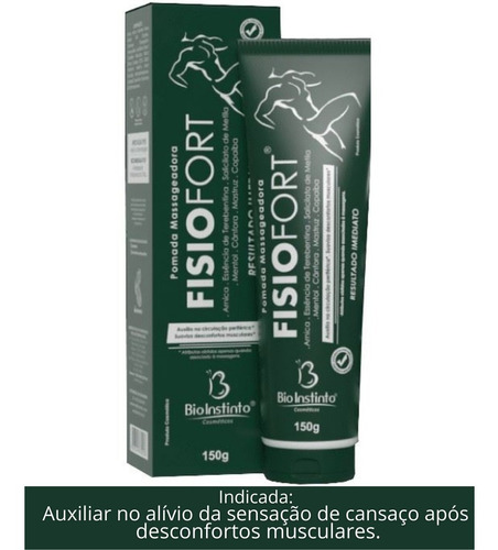 Fisiofort Verde Pomada Massageadora 150g - Bio Instinto