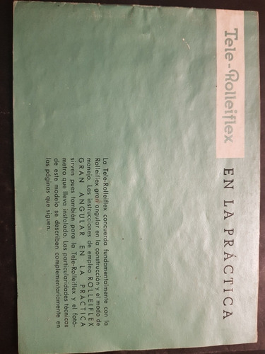 Rolleiflex Antiguo Manual De Cámara Fotográfica. 51n 524