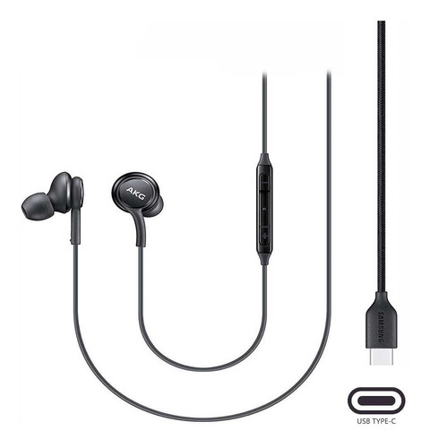 Audifonos Samsung Akg Tipo C Eo-ic100bbegus S20 S21 Note 20 Color Negro