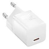 Carregador Turbo Baseus 30w Usb-c Gan5 Compacto Cor Branco