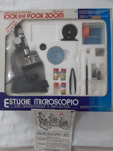 Microscopio Con Luz Y Reflector Para Niños 
