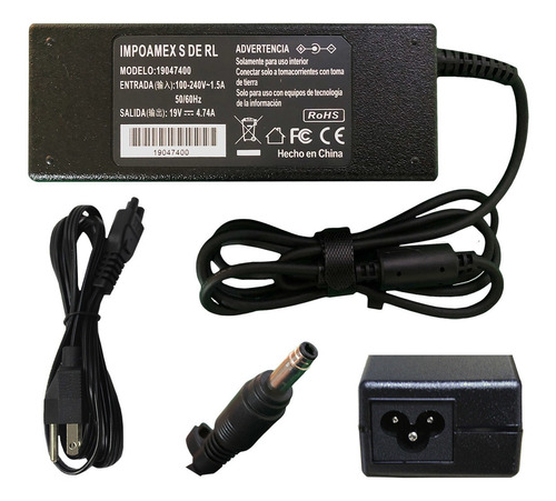 Cargador Hp Compatible 19v 4.74a 1.7mm Dv6500 Dv6600 Dv6700