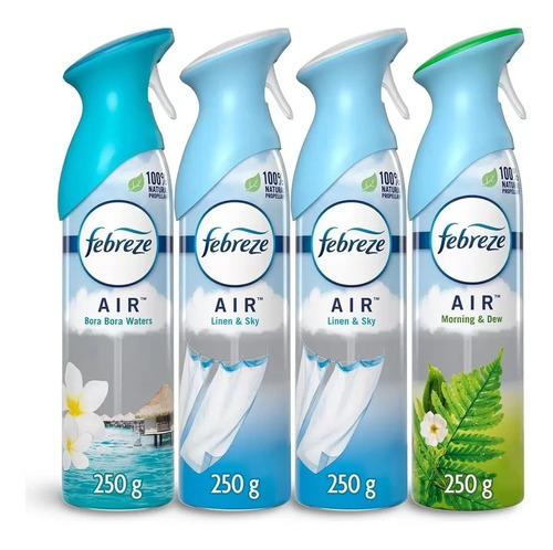 Febreze Aromatizante Ambiental Y Elimina Olores X4 Unidades 