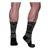 Medias 3/4 Rx236 Compresion Crossfit Camuflado Verde 1-2