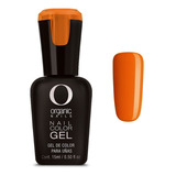 Color Gel Esmalte Uñas By Organic Nails Color Tangerine #129