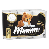 Papel Higiênico Mimmo Folha Tripla -  12 Rolos - 20 Mts