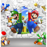 Papel Parede Lavável Decoração Infantil Super Mário Bros 1m²