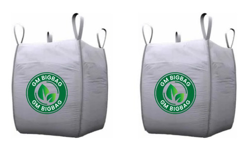 2 Big Bags Ensacar Entulho Reciclagem 120x90x90 Até 1000 Kg