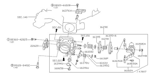 Sensor Tps Posicion De Mariposa Nissan Pathfinder 3.3 V6 C Foto 2